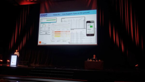 Andrew Smith, LBBC's Lead Innovation Engineer, presenting at last year's conference on the Connected Support software. 