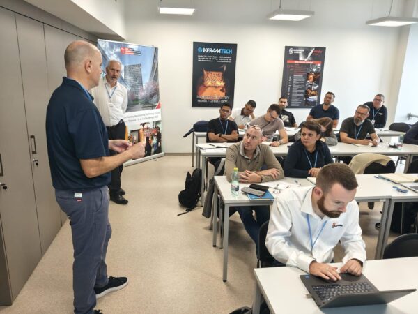 Nick Hall, Sales Engineer at LBBC, presenting on dewaxing and ceramic core leaching at the EICF Education Course in the Czech Republic.