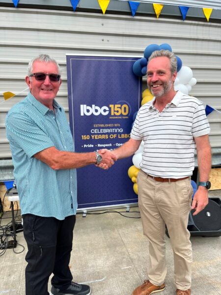 Paul and Howard celebrating 150 years of LBBC
